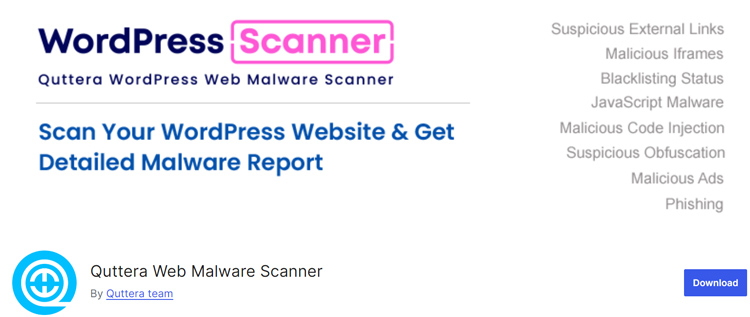 افزونه هوش مصنوعی Quttera Web Malware Scanner